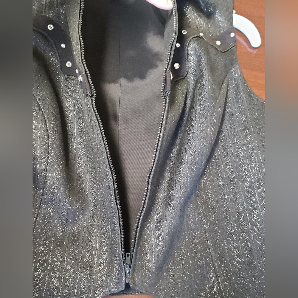 Black Nwt Vintage Hobby Horse zip up vest size medium - Picture 8 of 9